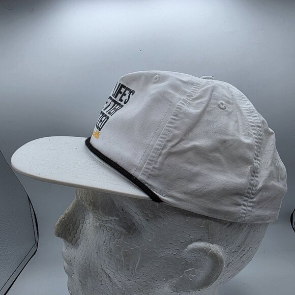 Lifes Better Buzzed Mens Snapback Hat White Logo Adjustable Richardson Outdoor - Picture 2 of 10